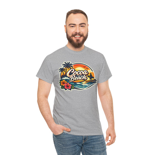 Cocoa Beach Vintage Sunset T-Shirt
