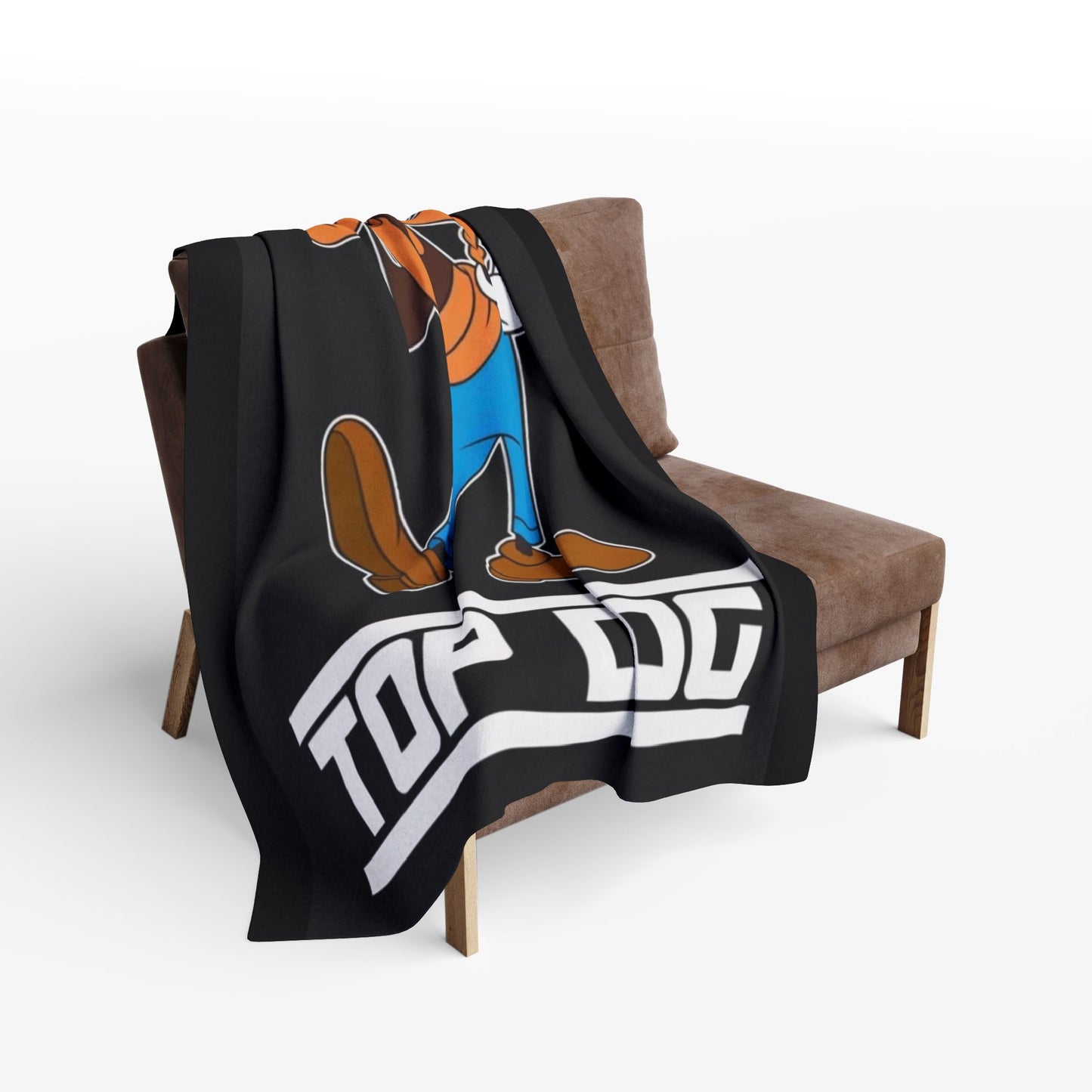 Top Dog Goofy Inspired Cartoon Cozy Throw Arctic Fleece Blanket