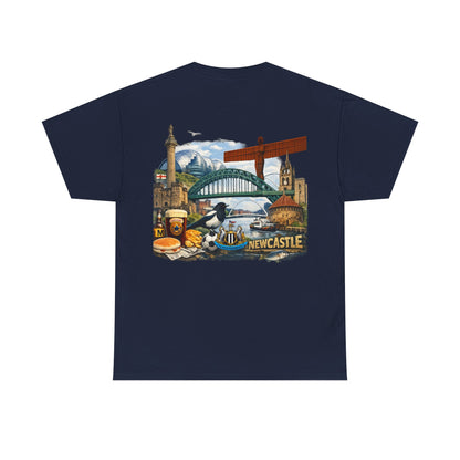 Newcastle Upon Tyne Landmark Tee — Vintage Cityscape T-Shirt