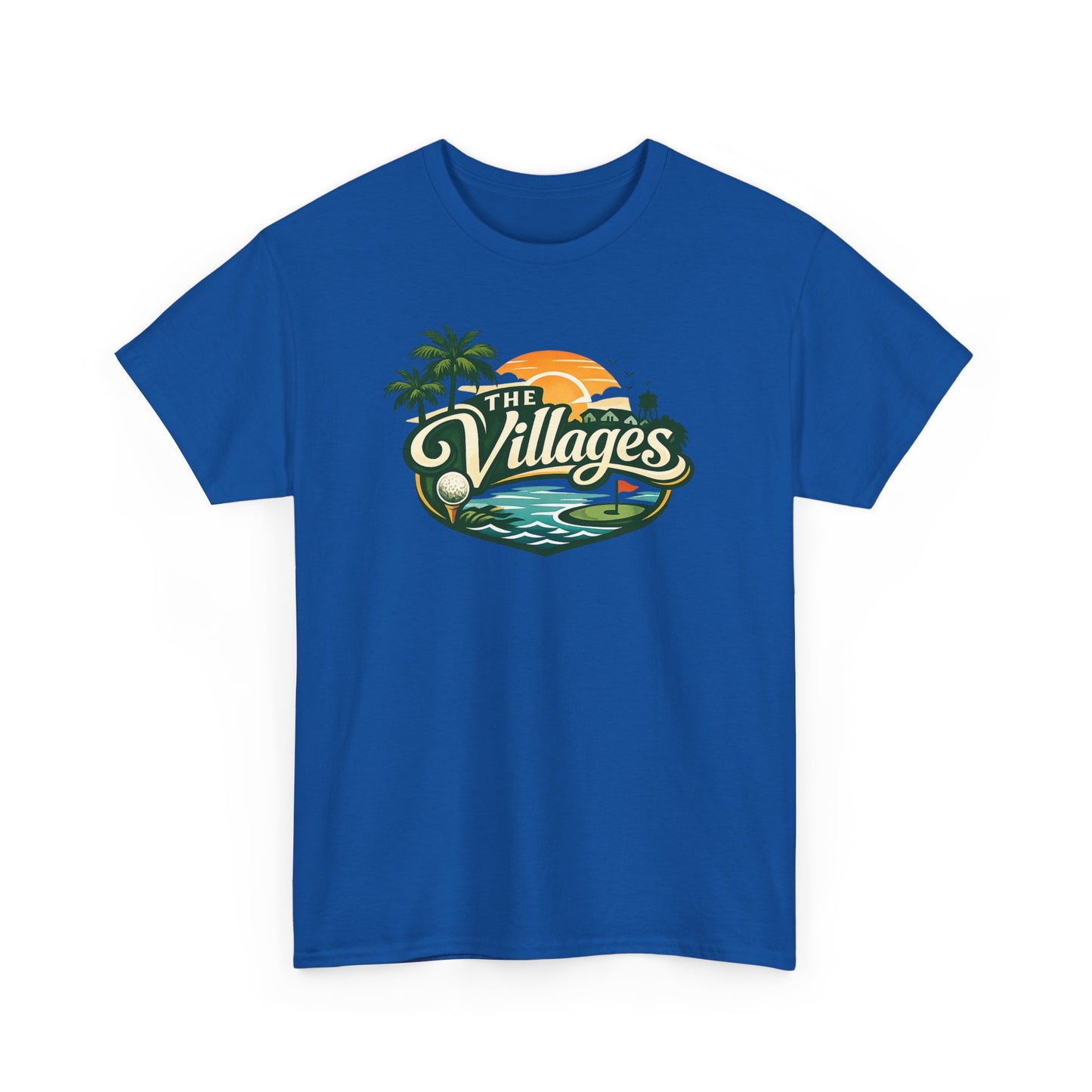The Villages of Florida Sunset Logo Tee - Florida Palm Beach Retro T-Shirt