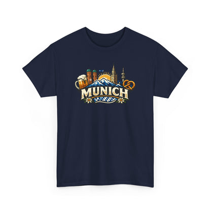 Munich Souvenir T‑Shirt — Oktoberfest Beer & Pretzel Graphic Tee
