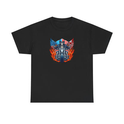 Motorcycle Skull Tee — "Sons of a B***h" Patriotic Biker Shirt