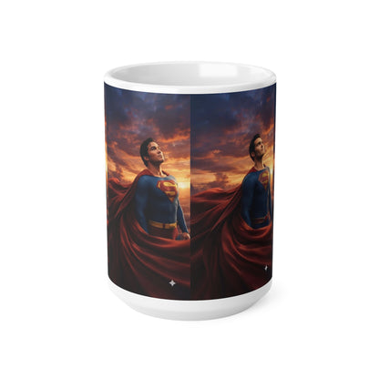 Superman Sunset Ceramic Coffee Mug — 11oz & 15oz