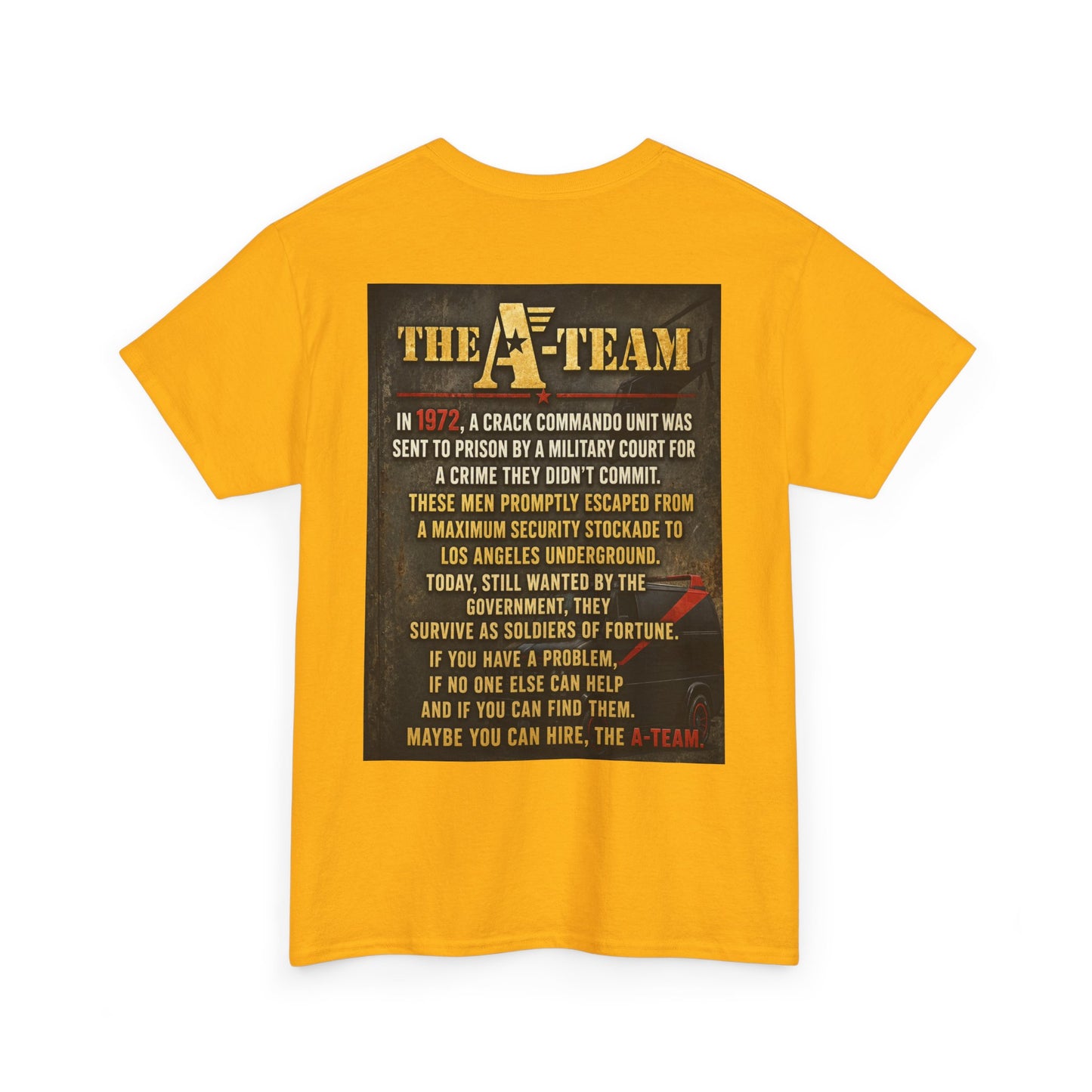 A-Team Graphic Tee — Retro TV Series Logo & Character Poster T-Shirt