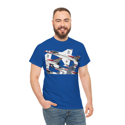 Thunderbirds Jet Formation T‑Shirt — Military Aviation Fighter Jets Tee