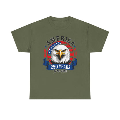 America 250 Years T-Shirt – Bald Eagle 1776–2026 Patriotic Tee