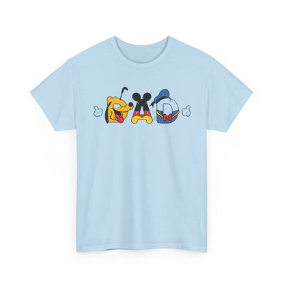 Disney Dad Character Graphic Tee — Playful Colorful Character Icons T-Shirt