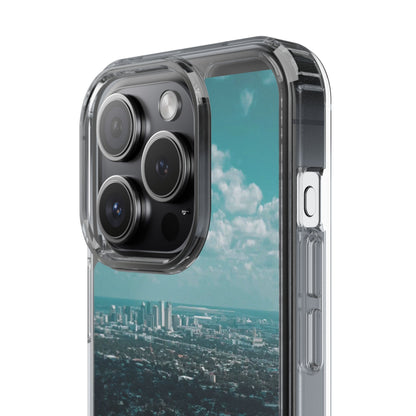 Tampa Bay Raymond James Stadium Clear Phone Case — Aerial City Stadium Design