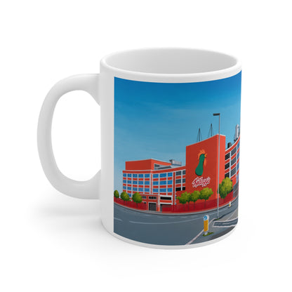 Kellogg's Manchester Ceramic Coffee Mug — City Arena Illustration, 11oz & 15oz