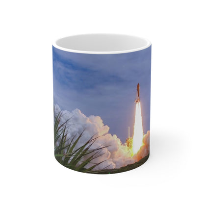 Space Shuttle Rocket Launch Ceramic Mug — Space Shuttle Coffee Cup (11oz & 15oz)