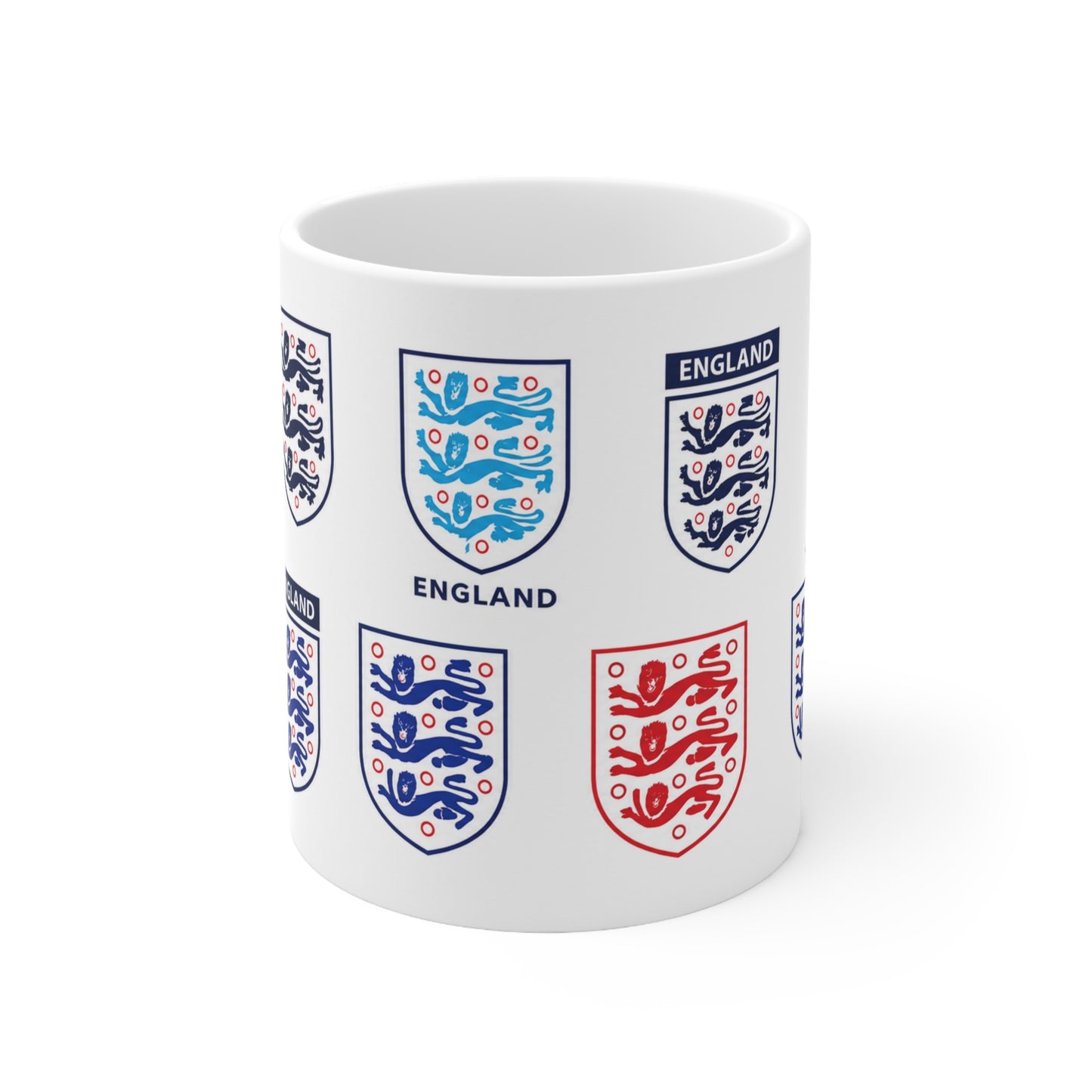 England Football Crest Mug — Ceramic Coffee Cup 11oz/15oz