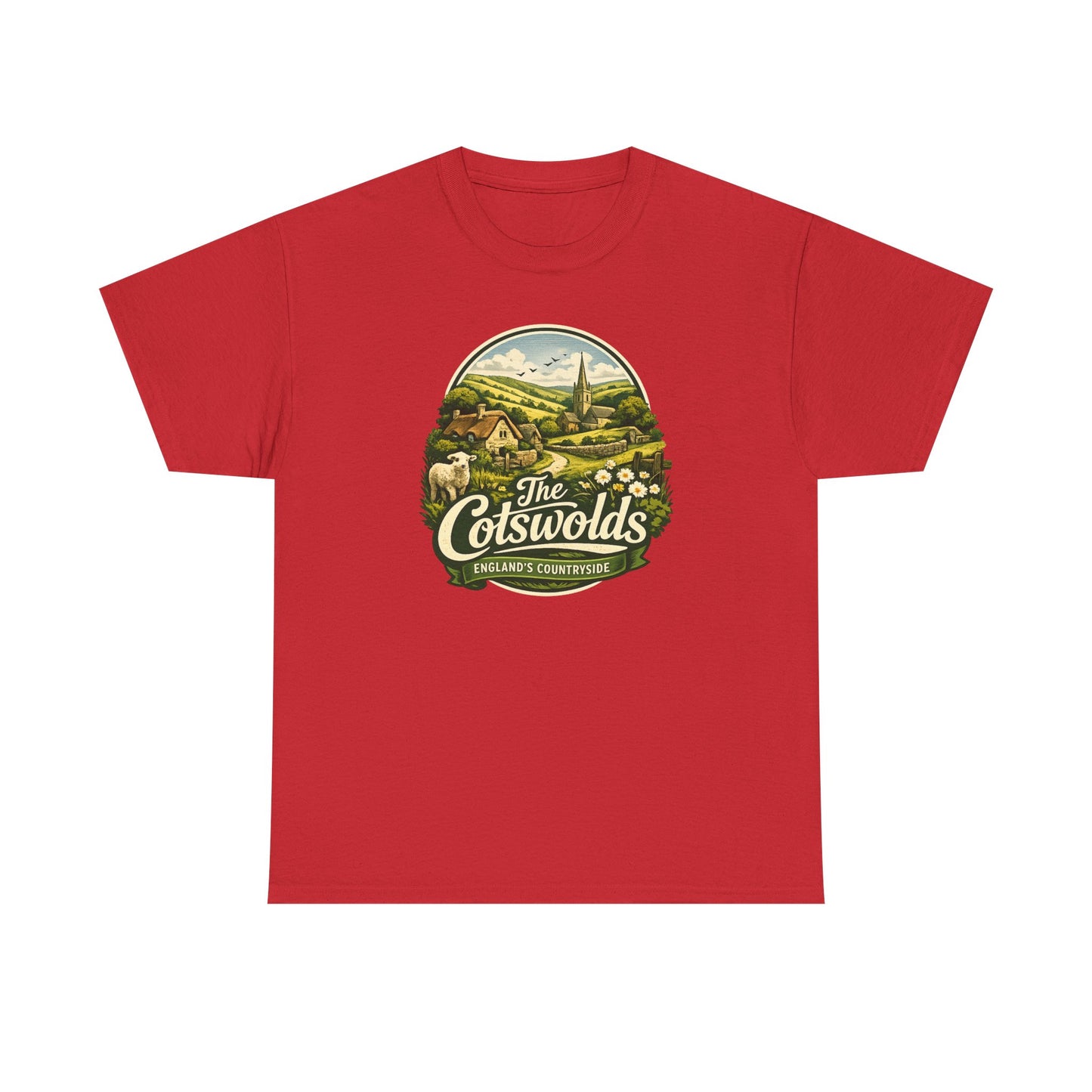 Cotswolds Vintage Landscape T‑Shirt — The Cotswolds Countryside Tee