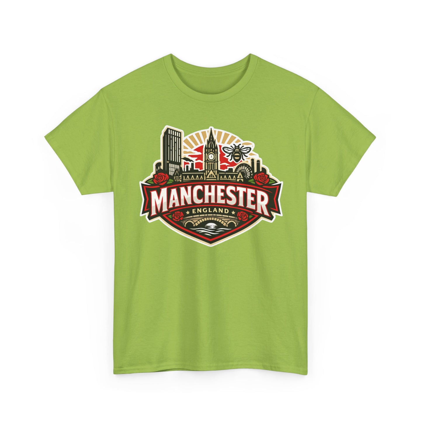Manchester England Skyline T-Shirt — Vintage City Crest Tee