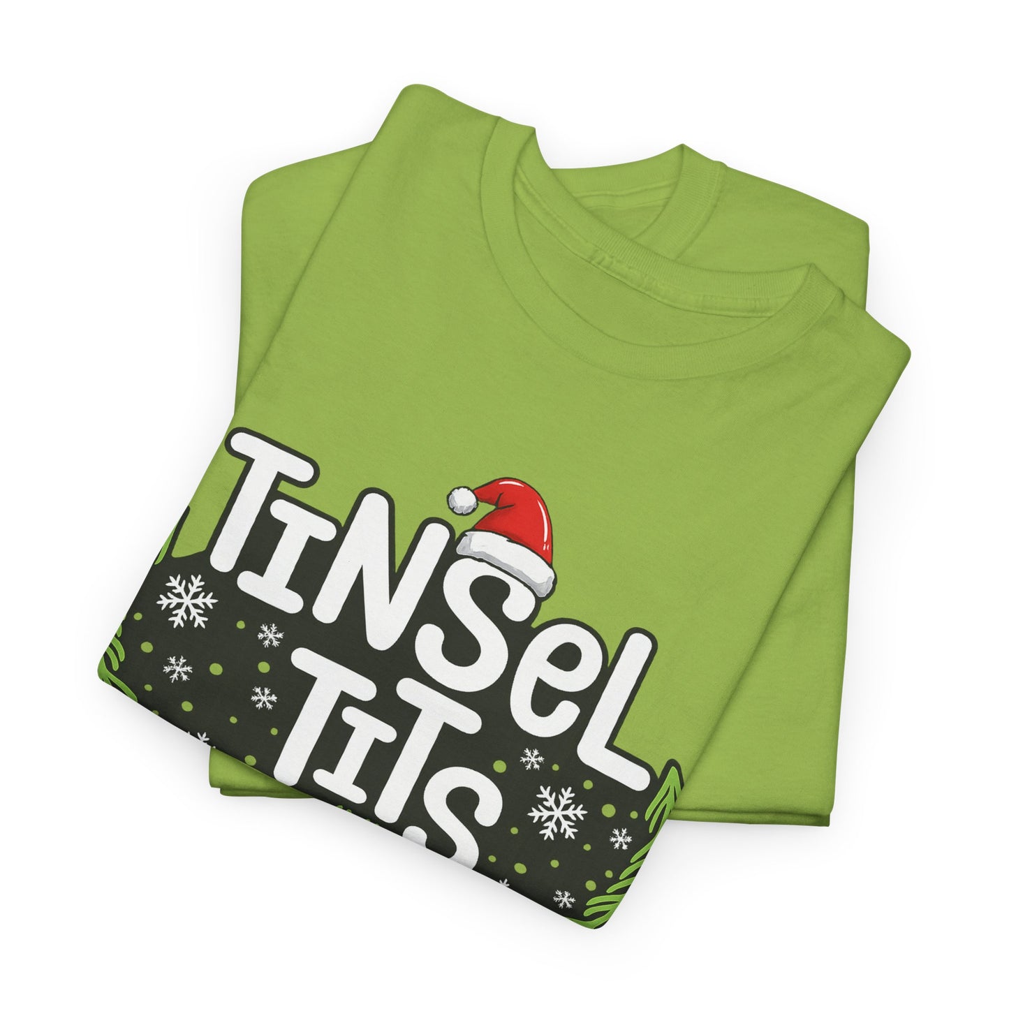 T-Shirt — "Tinsel Tits" Funny Christmas Wreath Holiday Tee