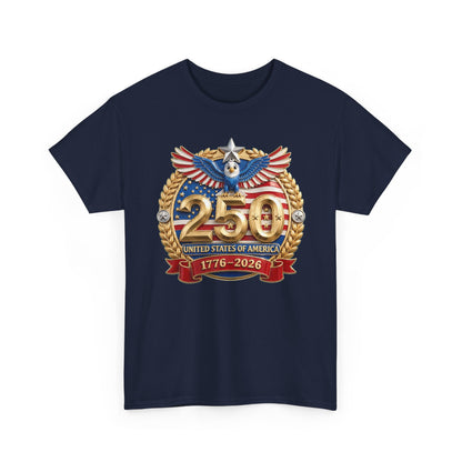 250th USA Anniversary T-Shirt – 1776–2026 Patriotic Eagle Emblem Tee