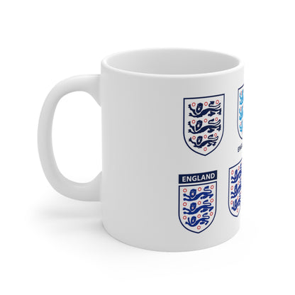 England Football Crest Mug — Ceramic Coffee Cup 11oz/15oz