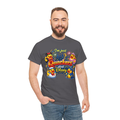Quackers About Disney Rubber Duck Tee — "I'm Just Quackers About Disney" Graphic T-Shirt
