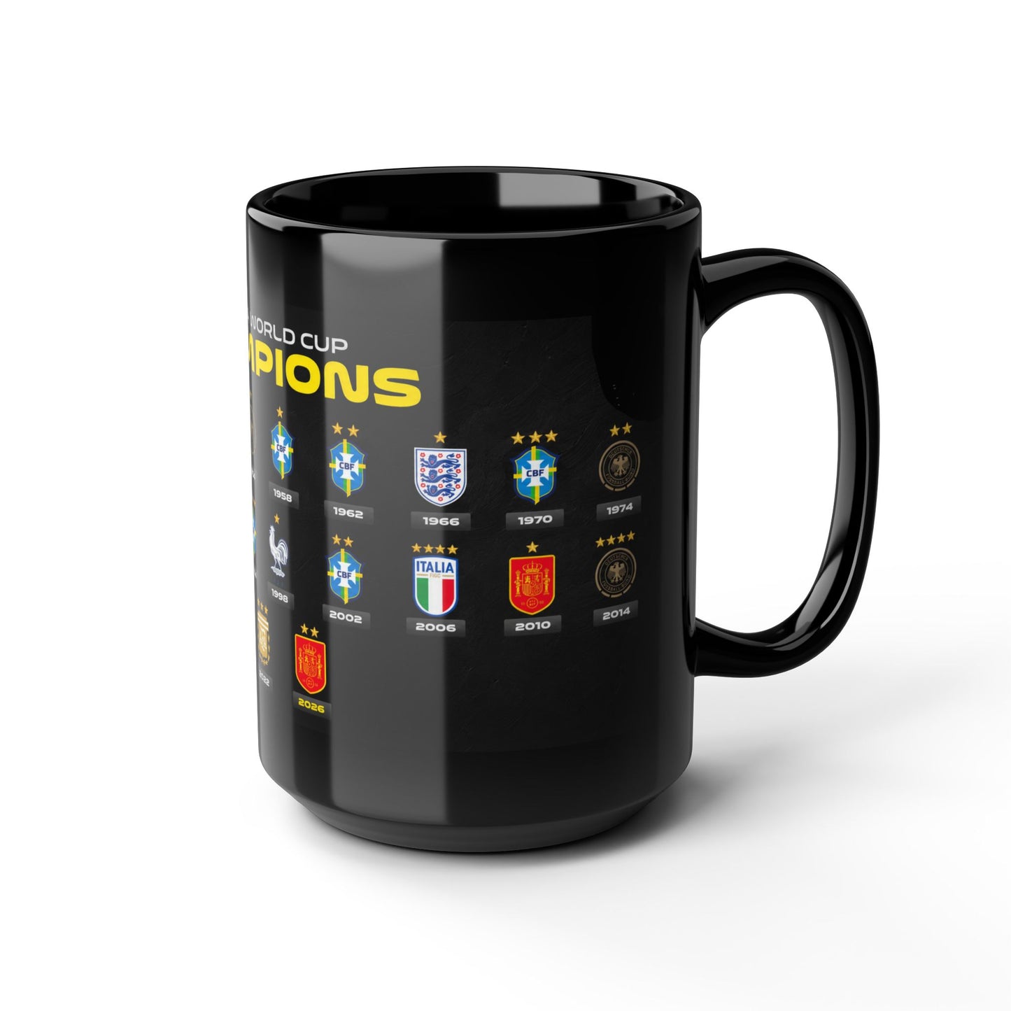 World Cup Champions Mug — All FIFA Winners Coffee Cup (11oz/15oz)