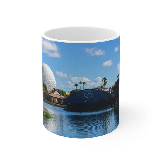 Epcot Spaceship Earth Scenic Ceramic Coffee Mug — 11oz & 15oz