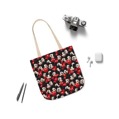 Mickey Mouse Canvas Tote — Retro Cartoon Character Allover Print