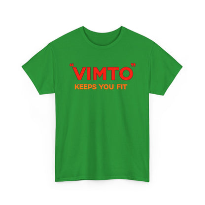 VIMTO "Keeps You Fit" Graphic Tee — Retro Beverage Logo T-Shirt