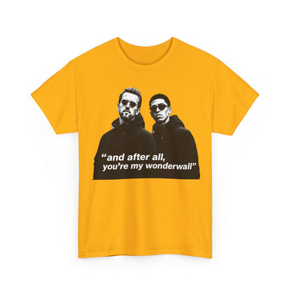 Kane and Bellingham Wonderwall Lyric T-Shirt — ‘and after all, you’re my wonderwall’ Retro Band Tee