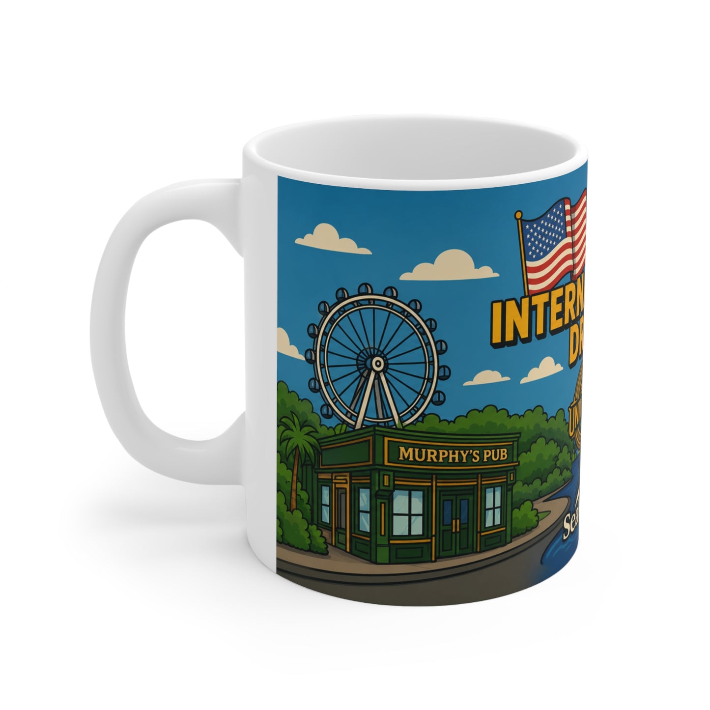 SeaWorld International Drive Orlando Coffee Mug — 11oz/15oz Ceramic Souvenir