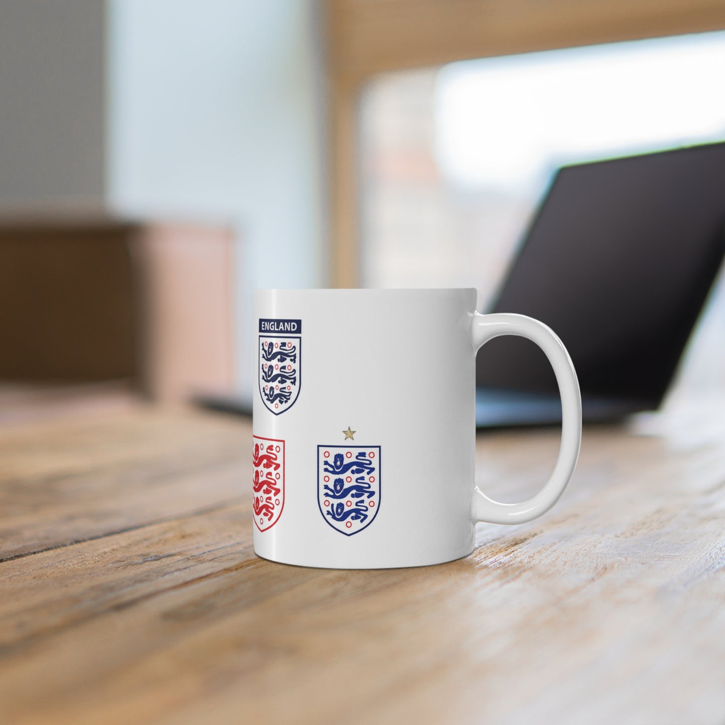 England Football Crest Mug — Ceramic Coffee Cup 11oz/15oz