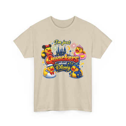 Quackers About Disney Rubber Duck Tee — "I'm Just Quackers About Disney" Graphic T-Shirt