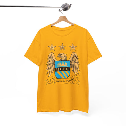 Manchester City Retro Club Crest T‑Shirt — MCFC Vintage Style Club Emblem Tee