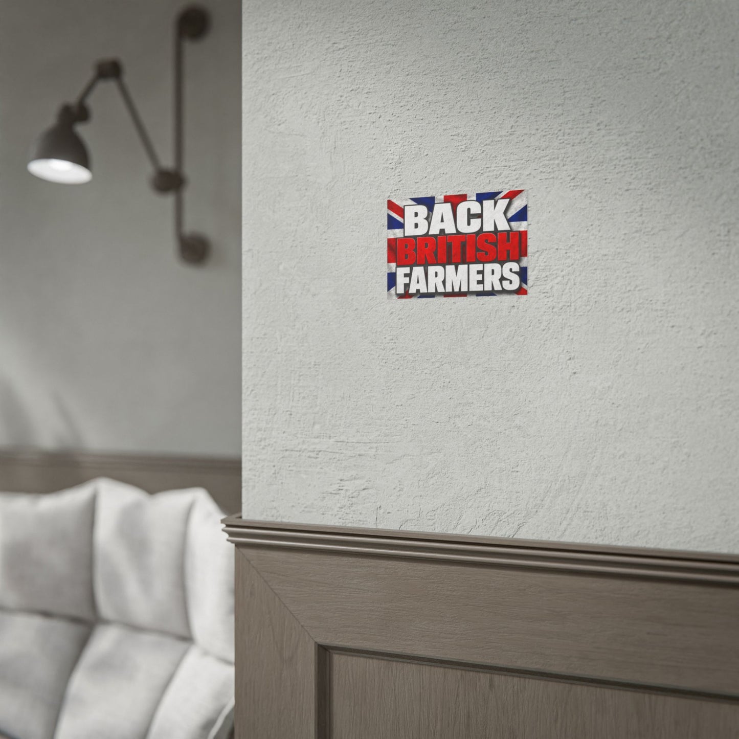 Back British Farmers Union Jack Support Poster