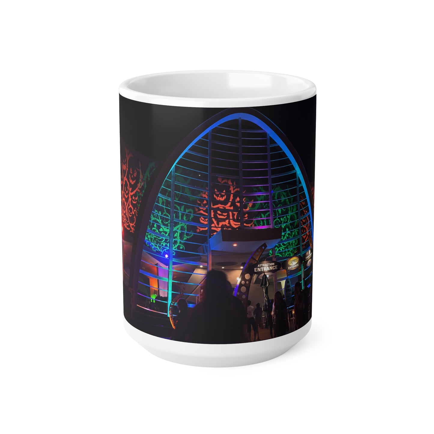 Universal HHN Festival Light Arch Ceramic Mug - Colorful Night Market Coffee Cup (11oz, 15oz)