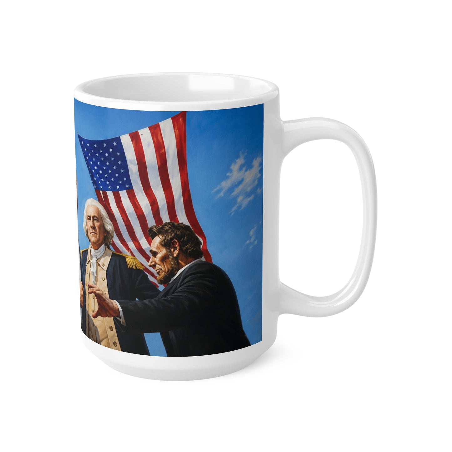 Patriotic Presidential Scene Mug — Ceramic Coffee Cup (11oz, 15oz)