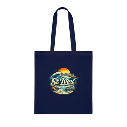 St Ives Beach Tote — Cornwall Surf Sunset Cotton Tote Bag