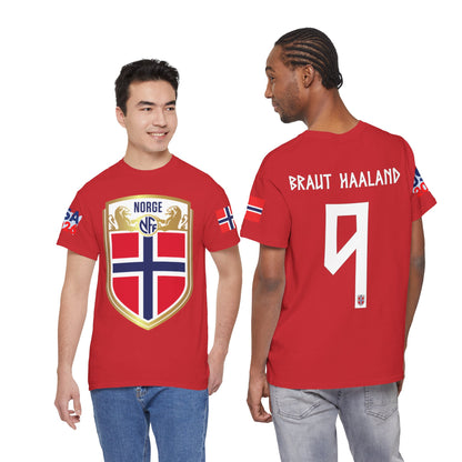 Norway Football Tee — "Braut Haaland" #9 Fan Shirt