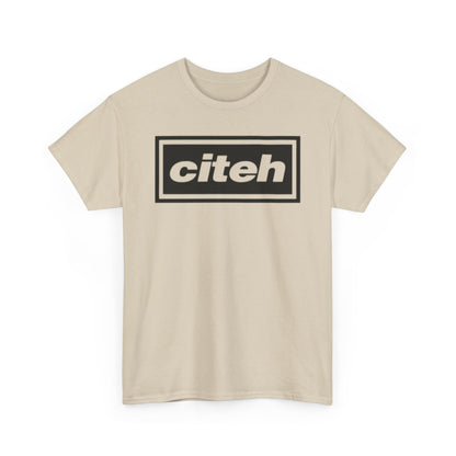 Manchester City Citeh Logo Tee — Minimalist Black Box Graphic T-Shirt