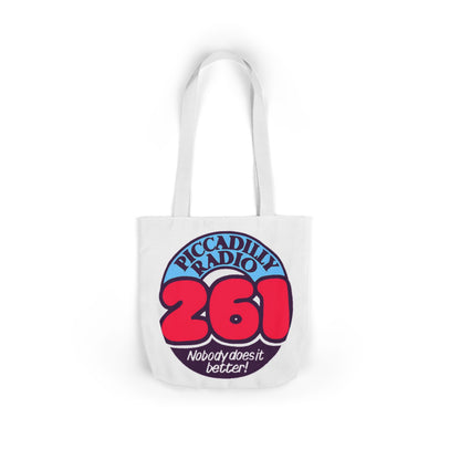 Tote Bag — Retro 'Piccadilly Radio 261' Vintage Logo Canvas Tote