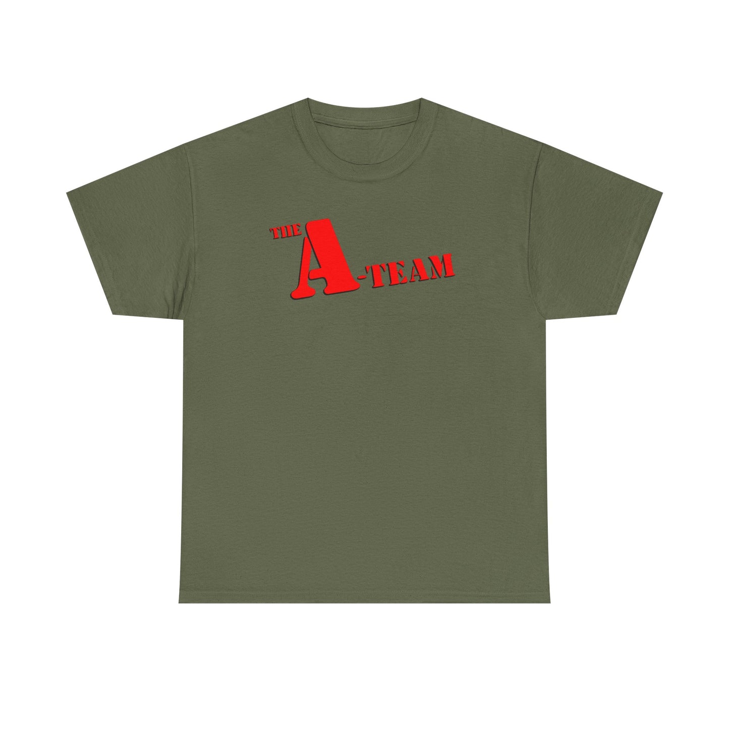 A-Team Graphic Tee — Retro Red Logo Vintage Crew T-Shirt
