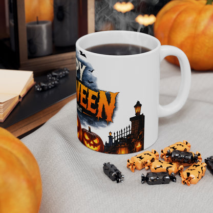 Happy Halloween Coffee Mug — Jack-o'-Lantern Pumpkin Trick or Treat Ceramic Mug (11oz & 15oz)