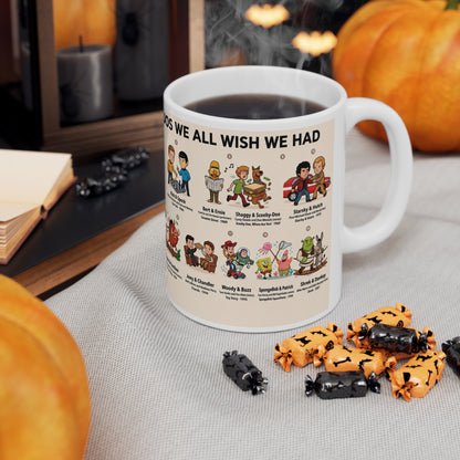 Best Friend Duos Coffee Mug — Vintage Club Championship Medal Design (11oz & 15oz)