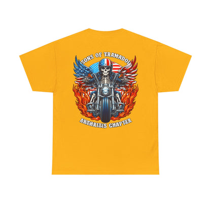 Biker Skull Motorcycle Tee — Sons of Tradition Archangels Chapter Graphic Shirt
