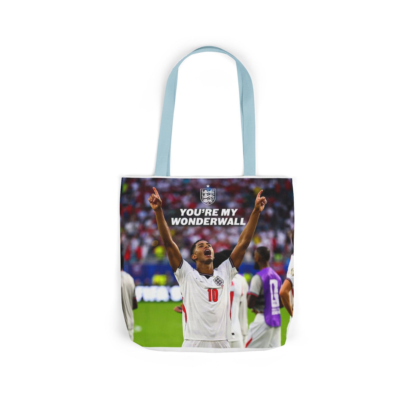 Jude Bellingham England Celebration Tote Bag – "You’re My Wonderwall" England Fan Canvas Tote