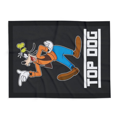 Top Dog Goofy Inspired Cartoon Cozy Throw Arctic Fleece Blanket