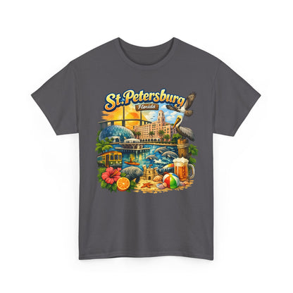 St. Petersburg Florida Retro Beach Scene T-Shirt