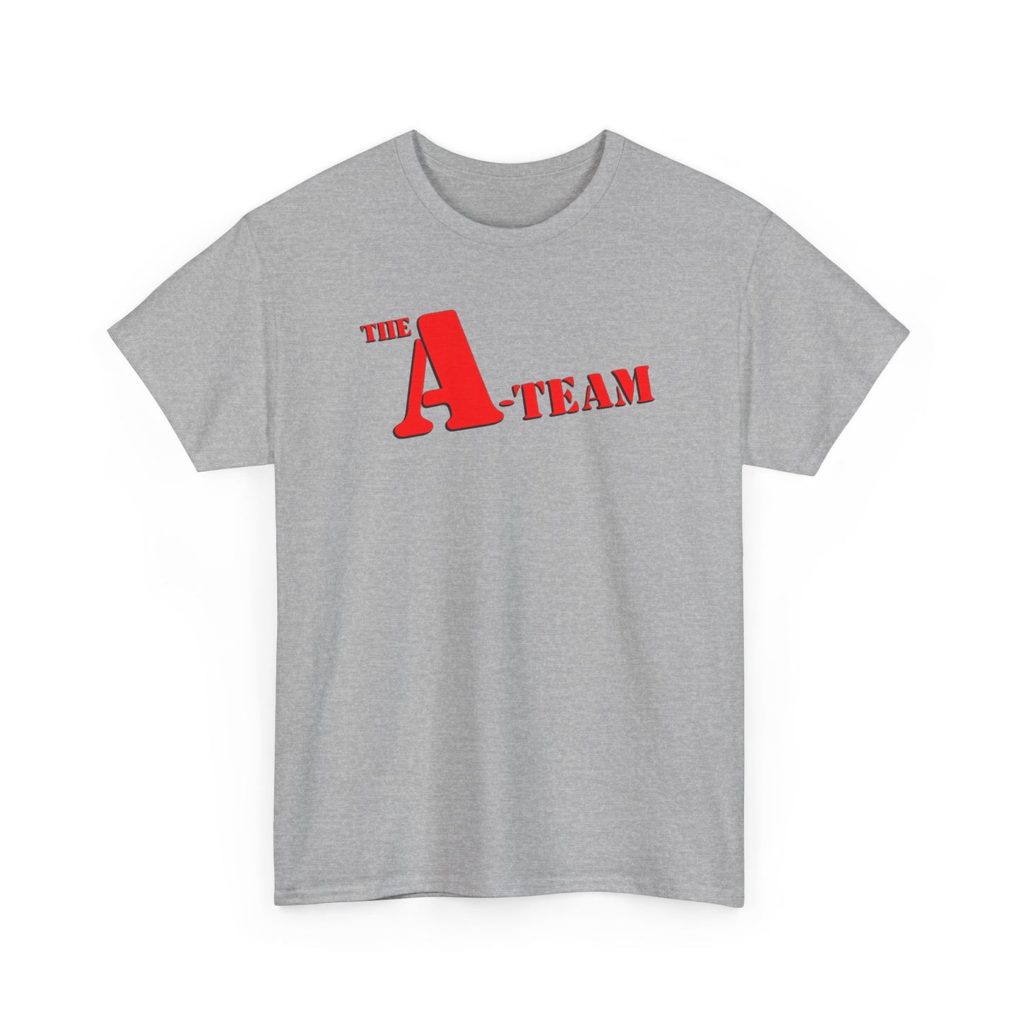 A-Team Graphic Tee — Retro Red Logo Vintage Crew T-Shirt
