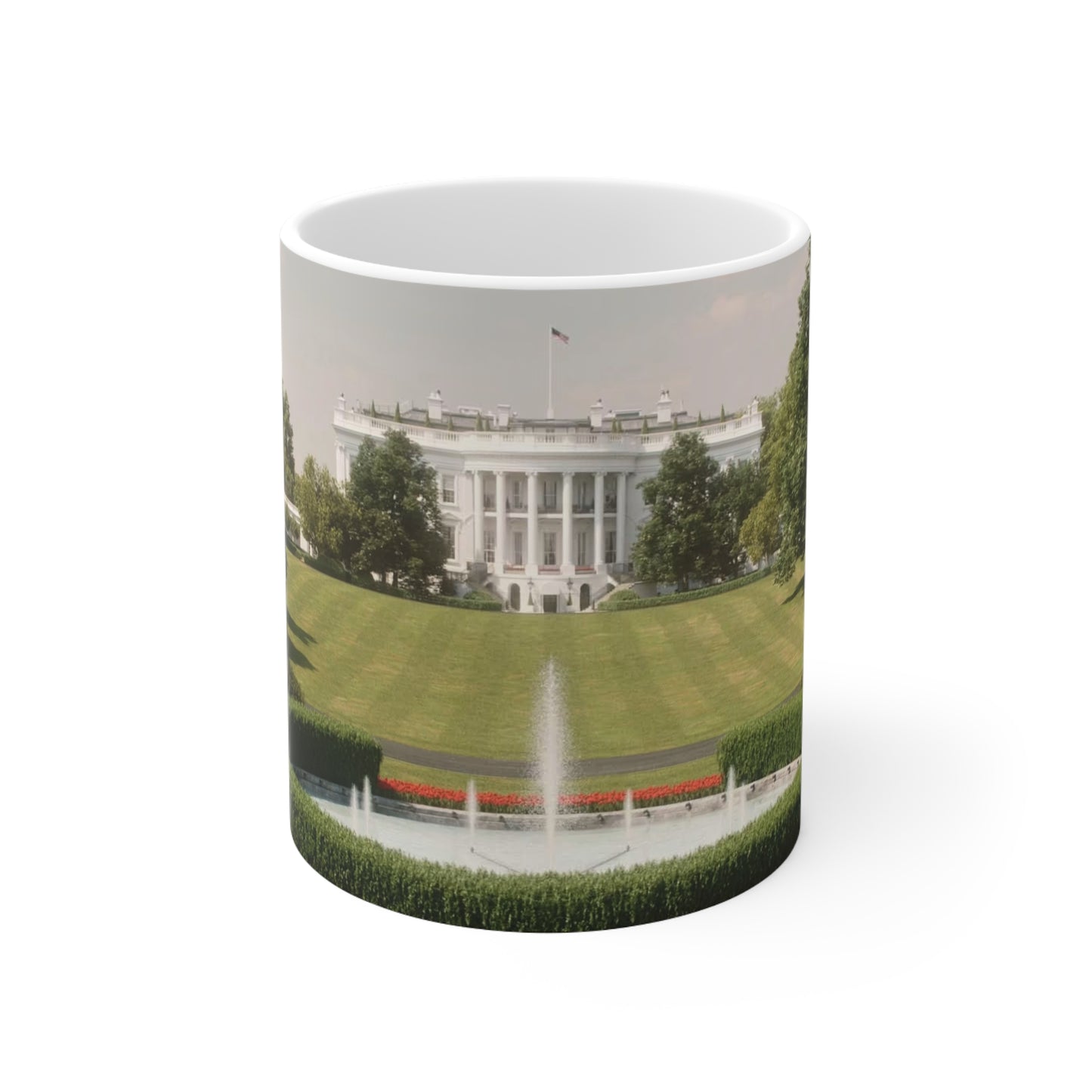 White House Scenic Photo Mug — Presidential Landmark Ceramic Coffee Cup (11oz & 15oz)
