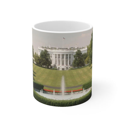 White House Scenic Photo Mug — Presidential Landmark Ceramic Coffee Cup (11oz & 15oz)