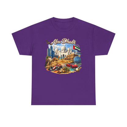 Abu Dhabi Landmark Collage T-Shirt — UAE Travel Souvenir Tee