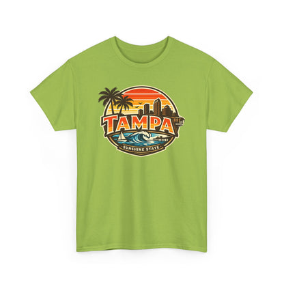 Tampa Retro Sunset T-Shirt – Vintage Palm Beach Skyline Tee