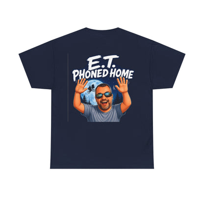 Graphic Tee — "E.T. Phoned Home" Smiling Guy Retro Design
